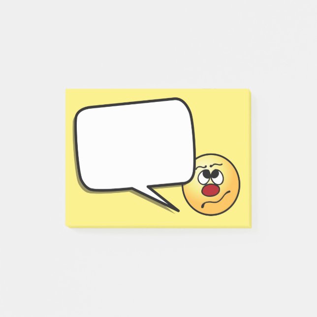 Verwirrtes Gesicht Grumpey Post-it Klebezettel (Vorderseite)