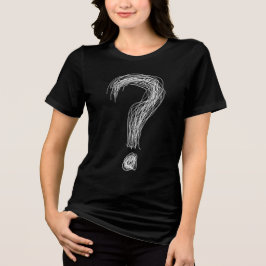 Verwirrtes Kritzel-Fragezeichen-Chaos-Gedankenkaru Tri-Blend Shirt