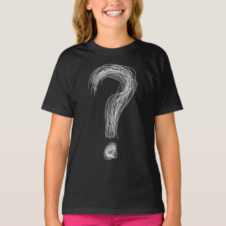 Verwirrtes Kritzel-Fragezeichen-Chaos-Gedankenspir T-Shirt