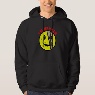 Verwirrtes Lächeln Ich bin kaputt Unsichtbare Kran Hoodie