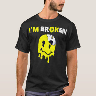 Verwirrtes Lächeln Ich bin kaputt Unsichtbare Kran T-Shirt
