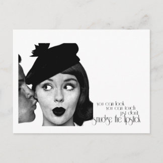 Verwischen Sie nicht den Lippenstift Postkarte