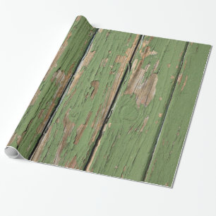 Verwittert, Farbe auf hölzernen Brettern abziehen Geschenkpapier