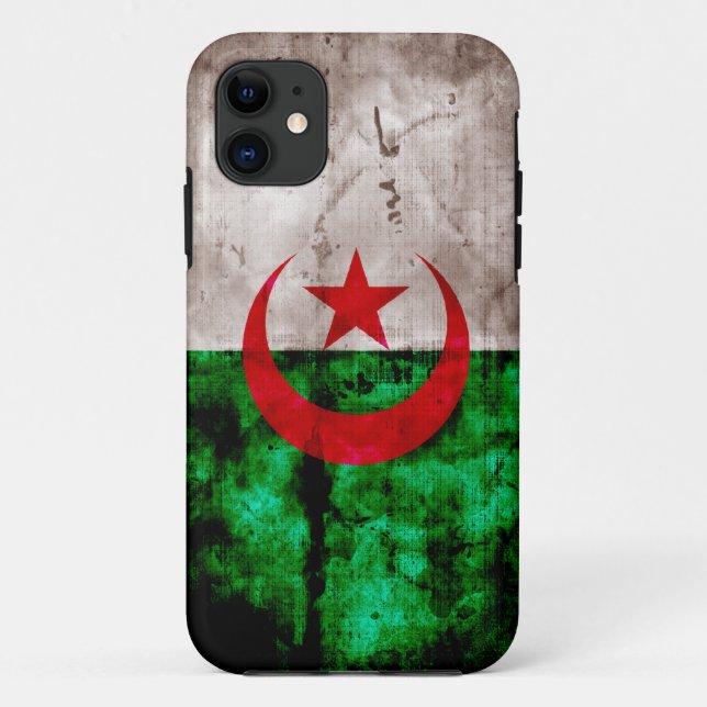 Verwitterte Algerien-Flagge Case-Mate iPhone Hülle (Rückseite)