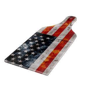 Verwitterte alte amerikanische Flagge Schneidebrett
