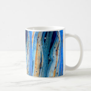 verwitterte blaue Stallplatten Kaffeetasse