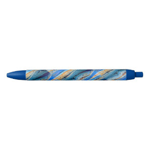 verwitterte blaue Stallplatten Kugelschreiber