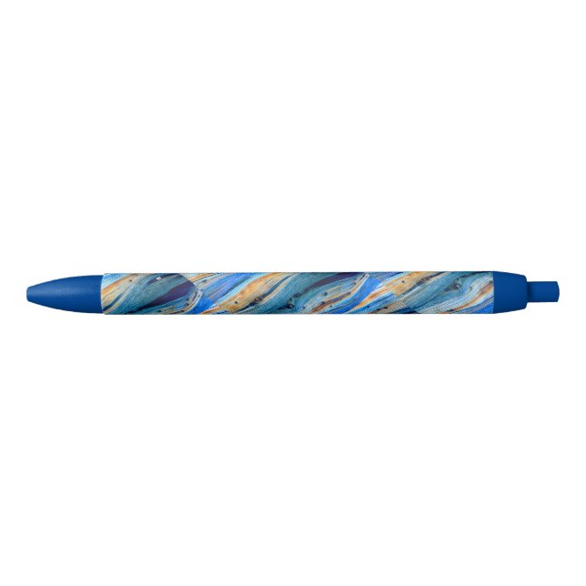 verwitterte blaue Stallplatten Kugelschreiber (Vorderseite)