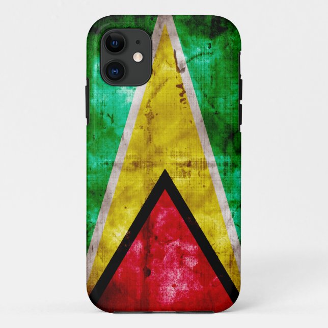 Verwitterte Guyana-Flagge Case-Mate iPhone Hülle (Rückseite)