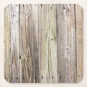 Verwitterte Holzboards mit rustikalem Charme Rechteckiger Pappuntersetzer