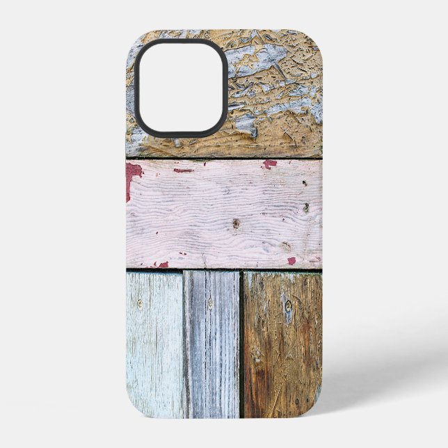 Verwitterte Holzbretter iPhone 12 Hülle (Rückseite)