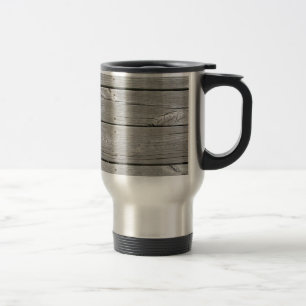 Verwitterte hölzerne Reise-Tasse Reisebecher