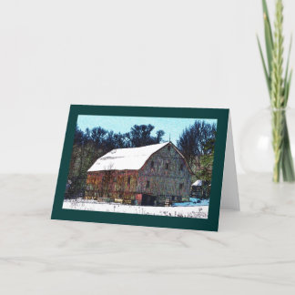 Verwitterte hölzerne Scheune auf dem nationalen Karte