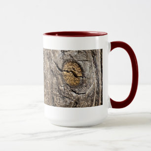 Verwitterte Knoten-Holz-Tasse Tasse