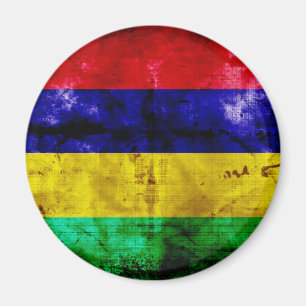 Verwitterte Mauritius-Flagge Magnet