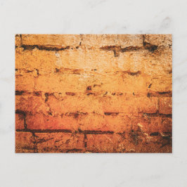 Verwitterte orange Ziegelwand Postkarte
