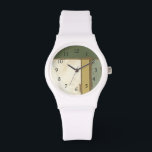 Verwitterte Tafelmalerei von Jennifer Goldberger Armbanduhr<br><div class="desc">Die verwitterte Qualität dieses Gemäldes von Jennifer Goldberger verleiht ihm ein zeitgenössisches Flair,  wie ein Paar Jeans mit Löchern,  bevor man sie kauft. Stell es an deine Wand und genieße die rustikale Schönheit!</div>