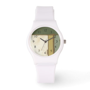 Verwitterte Tafelmalerei von Jennifer Goldberger Armbanduhr