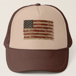 Verwitterte USA-Flagge Truckerkappe