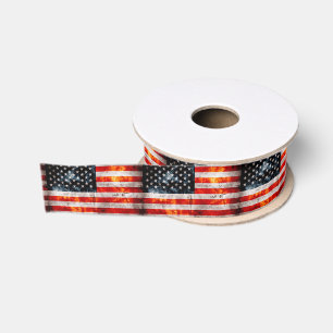 Verwitterte Vintage amerikanische Flagge Ripsband