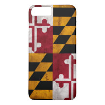 Verwitterte Vintage Maryland-Staats-Flagge