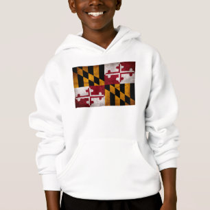 Verwitterte Vintage Maryland-Staats-Flagge Hoodie