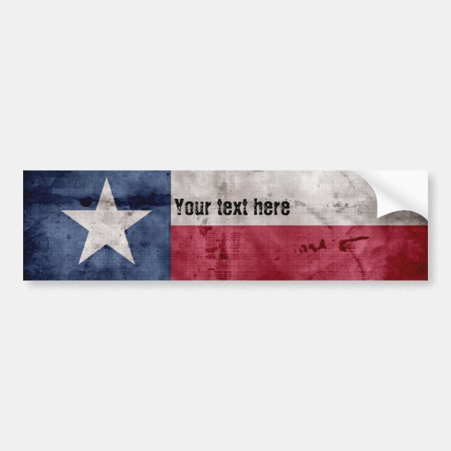 Verwitterte Vintage Texas-Staats-Flagge Autoaufkleber (Vorne)