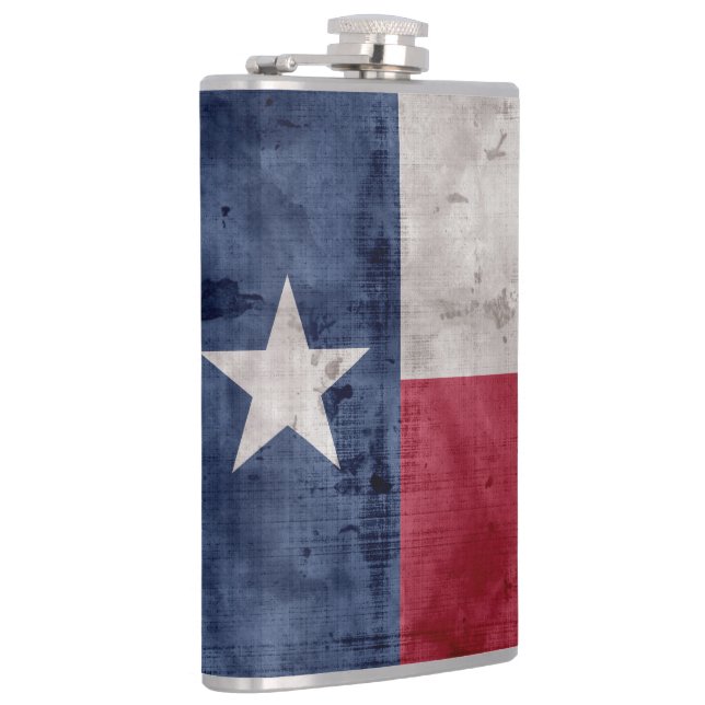 Verwitterte Vintage Texas-Staats-Flagge Flachmann (Rechts)
