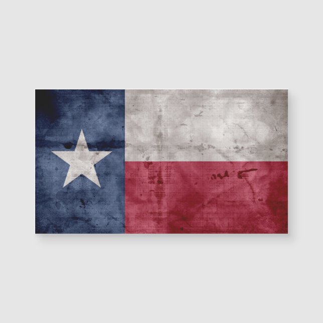 Verwitterte Vintage Texas-Staats-Flagge Magnetkarte (Vorderseite)