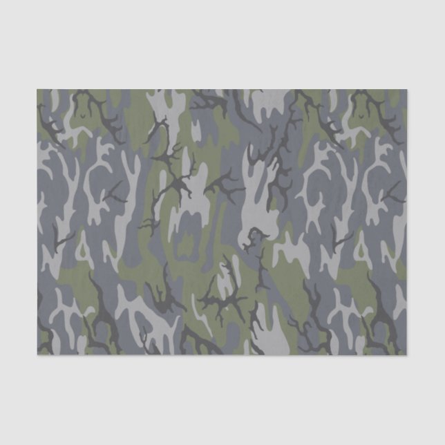 Verwitterte Zutageliegen-Camouflage Seidenpapier (Vorderseite)