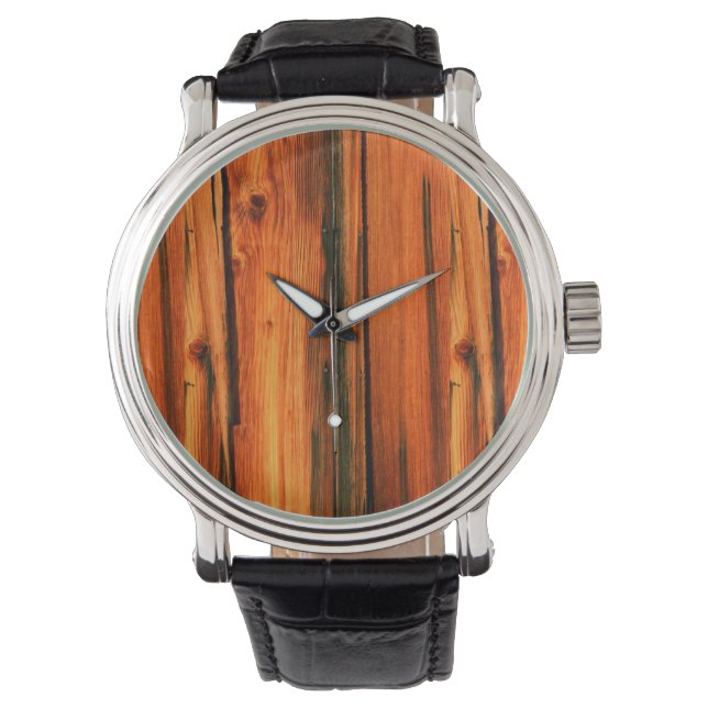 verwitterter Barnboard Armbanduhr (Vorderseite)