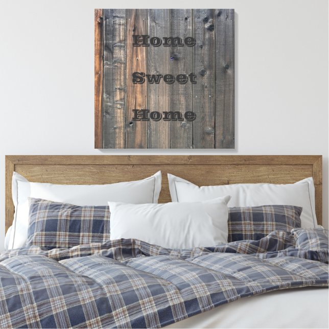 Verwitterter Redwood Fence Closeup Foto Image Prin Leinwanddruck (Insitu (Schlafzimmer))