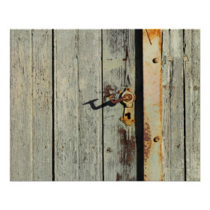 Verwitterter Rostiger Türgriff Poster