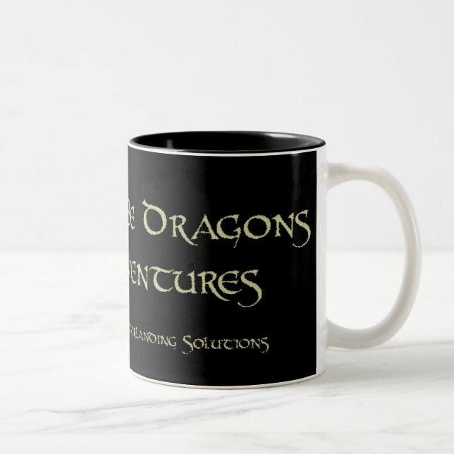 Verwittertes Earthtone Fahnen-Logo Zweifarbige Tasse (Rechts)