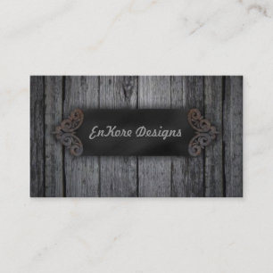 Verwittertes Holz Visitenkarte