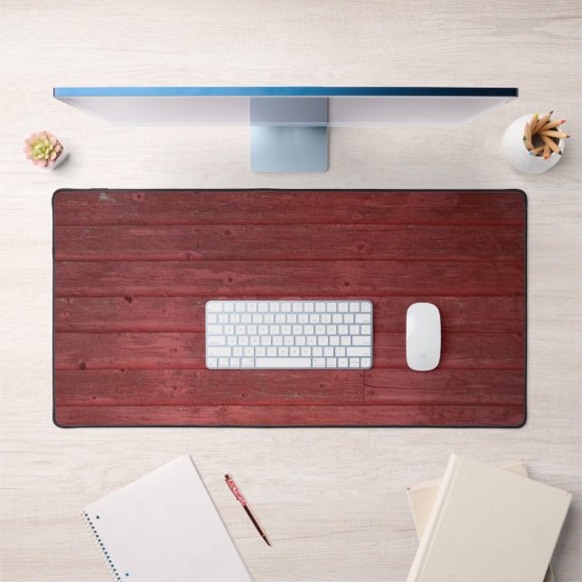 Verwittertes Red Barn Wood Art Desk Pad Mat Schreibtischunterlage (Büro 1)