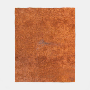 Verwittertes, rostiges Metall: orange-rote Textur. Fleecedecke
