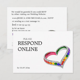 🌈 Verwoben im Pride Horizontal RSVP Online  Karte
