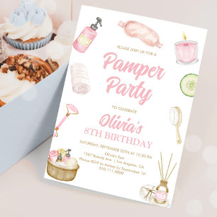 Verwöhnparty, Glamourparty, Mädchen-Spa-Party Gebu Einladung