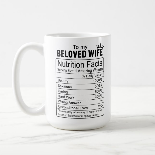 verwöhnte Ehefrau Geburtstag Seelengift Wine Tumbl Kaffeetasse (Links)