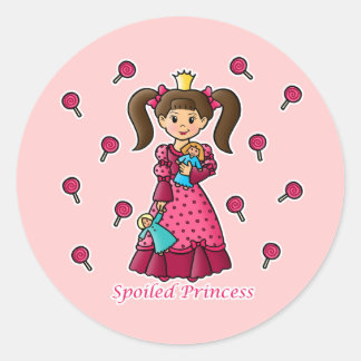 verwöhnte Prinzessin Runder Aufkleber