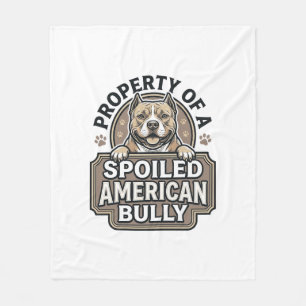 Verwöhntes American Bully Vintage Gravur Design_1 Fleecedecke