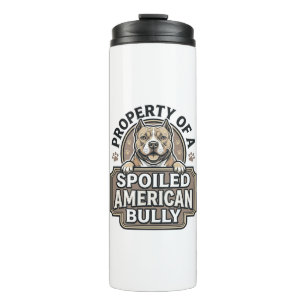 Verwöhntes American Bully Vintage Gravur Design_1 Thermosbecher