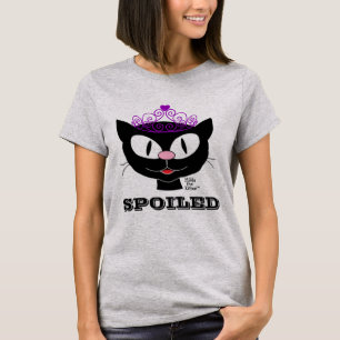 Verwöhntes Cartoon Prinzessin Katze Damen T-Shirt