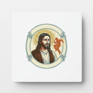 Verworrener Jesus Viraler Tanztrend Silhouette Vid Fotoplatte