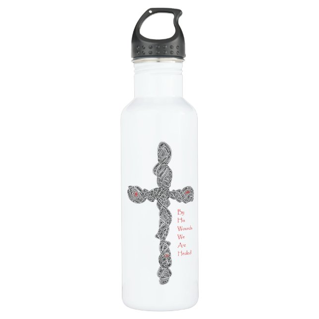 verwundet edelstahlflasche (Vorderseite)
