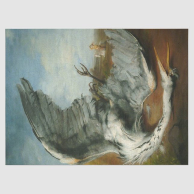 Verwundete Heron (von George Frederick Watts) Seidenpapier (Vorderseite)