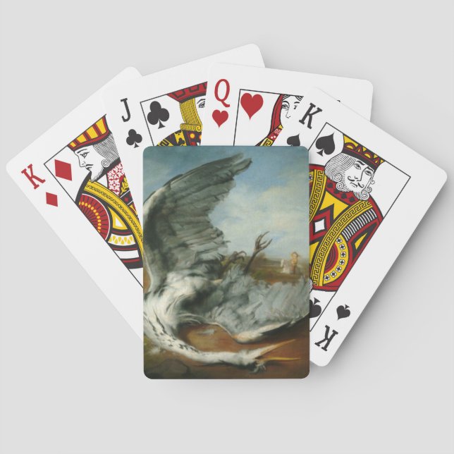 Verwundete Heron (von George Frederick Watts) Spielkarten (Rückseite)