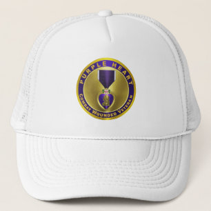 Verwundeter im Kampf mit Purple Heart Truckerkappe