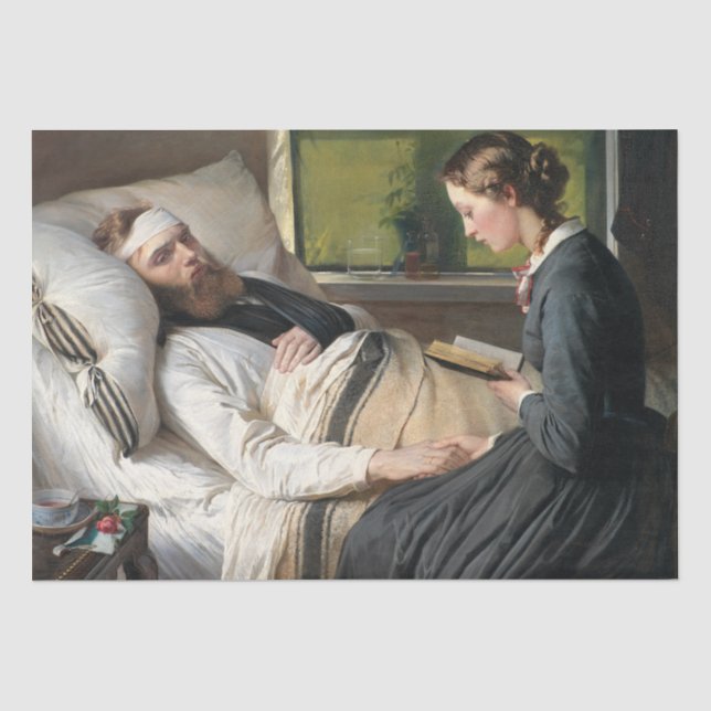 Verwundeter Krieger (von Elisabeth Jerichau-Bauman Seidenpapier (Vorderseite)